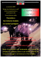 Liberazione: ANPI “Borgo e valli” organizza la prima edizione della fiaccolata di San Antonio Aradolo