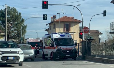 Incidente tra un’ambulanza e un’auto a Caraglio