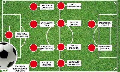 Calcio: la top 11 di Cuneodice dell'ultimo weekend dalla serie D alla Promozione