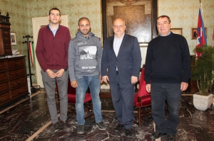 Alba: il Sindaco Maurizio Marello ha incontrato George Issa Saadeh, capo scout arabo palestinese e Michael Sierra, capo scout israeliano