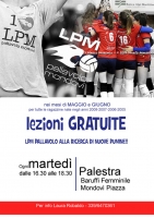 
Lpm pallavolo Mondovì offre due mesi di volley gratuito alle giovanissime