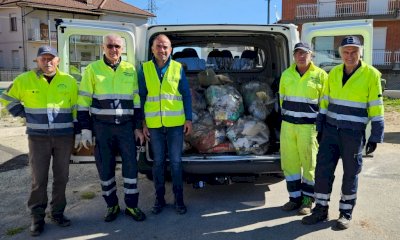 Busca, una giornata di raccolta dei rifiuti abbandonati per i volontari della Protezione Civile