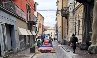 Una giornata di pulizia straordinaria delle strade del centro di Busca