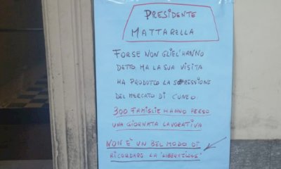 Il mercato di Cuneo cancellato per la visita di Mattarella: la protesta degli ambulanti di 