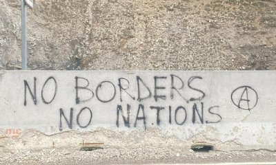 Manifestazione di anarchici al Colle della Maddalena, scritte contro il 41 bis