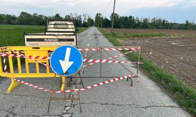 Maltempo, chiuso un tratto di strada Collarelle a Levaldigi
