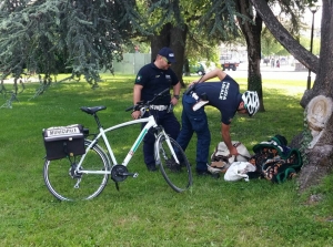 La Polizia Locale di Cuneo impegnata nel controllo di corso Giolitti