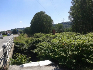 Passerella ciclopedonale sul torrente Bronda tra Saluzzo e Castellar