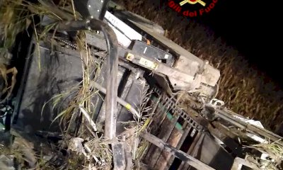 Trattore rovesciato a Polonghera, difficile recupero nella notte