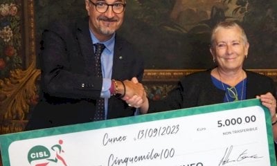 Cuneo, consegnato alla Sindaca Manassero il ricavato della CISL Run