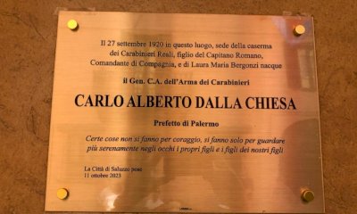 Saluzzo, una targa sul liceo “Bodoni” ricorda il luogo di nascita del generale dalla Chiesa