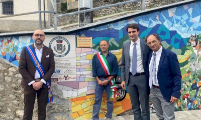 Caprauna, inaugurato il mosaico-murales più grande d’Europa