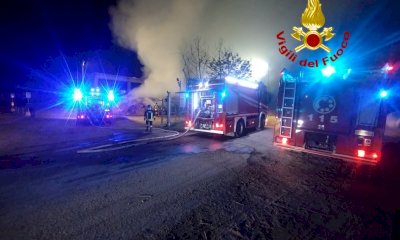 Incendio alla Galatero di Saluzzo, sul posto i Vigili del Fuoco