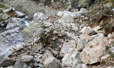 La tempesta Aline ha lasciato il segno anche sulla strada per il rifugio Soria Ellena