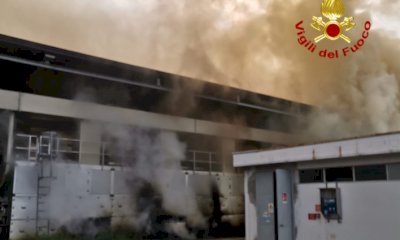 Incendio alla Italgel di Santa Vittoria d'Alba