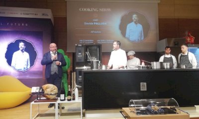 Lo chef Davide Palluda ha cucinato alla Fiera del Tartufo d’Alba deliziando i palati con il Crudo di Cuneo Dop