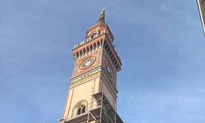 Cuneo, il campanile del Sacro Cuore torna libero dalle impalcature: terminati i lavori di restauro