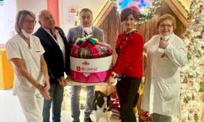 Dalla Bra Servizi - Gruppo Piumatti un panettone di venti chili per l’ospedale Regina Margherita di Torino