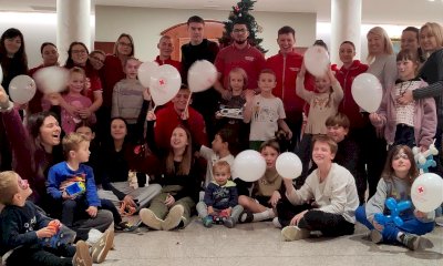 La Croce Rossa di Alba festeggia con i bambini ucraini rifugiati a La Morra