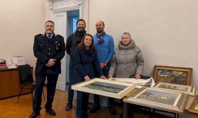 La Polizia Locale di Cuneo ha recuperato otto opere d'arte di proprietà del Comune rubate alcuni mesi fa