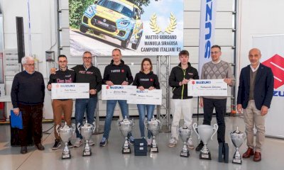 Giordano-Siragusa premiati da Suzuki Italia per la vittoria della Rally Cup 2023