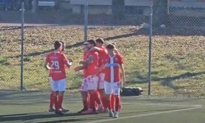 Calcio, Eccellenza: Cuneo-Carmagnola, i gol di Andrea e Jack Dalmasso e alcune azioni del match