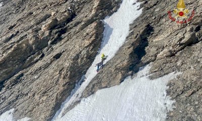 Due scialpinisti francesi bloccati in alta valle Varaita, recuperati dai Vigili del Fuoco