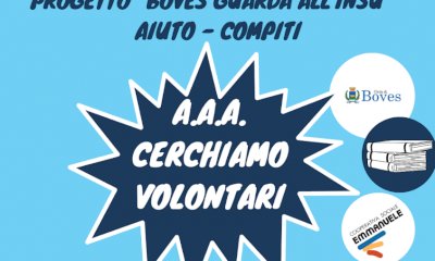 A Boves si cercano volontari per l'aiuto compiti alle scuole medie