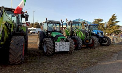 La protesta dei trattori arriva anche a Fossano