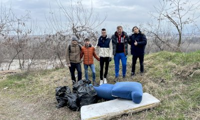 La Lega Giovani al lavoro per rimuovere i rifiuti abbandonati nel Parco Fluviale
