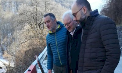 Sicurezza stradale, il Presidente della Provincia Robaldo in sopralluogo a Monterosso Grana