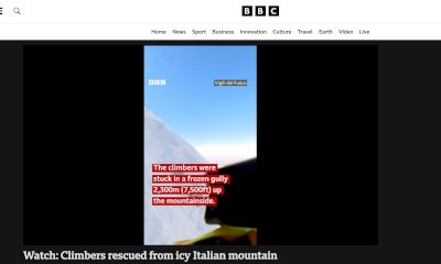 Il salvataggio di tre sciatori sopra il lago del Mondolè finisce sulle pagine web della BBC
