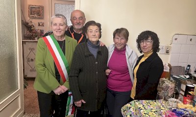 La città di Cuneo ha festeggiato i 100 anni della signora Iolanda Mazza