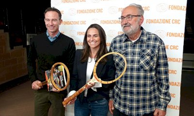 Filippo Volandri e Roberta Vinci a Cuneo tra racchette di legno, presente e futuro del tennis