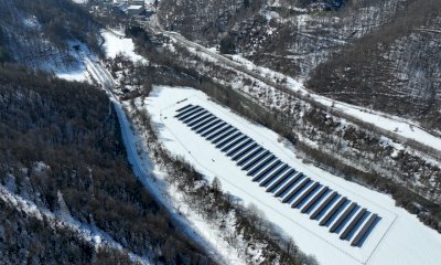 A Robilante il parco fotovoltaico che sfrutta i riflessi del sole sulla neve