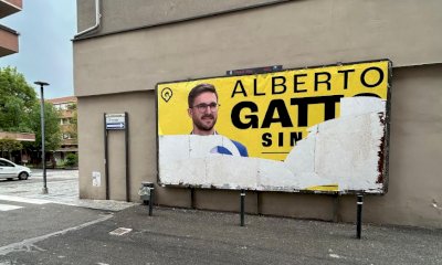 Alba, vandalizzato un manifesto elettorale di Alberto Gatto: 