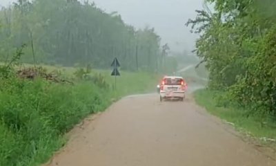 Nubifragio sulla Granda: grandine e strade allagate