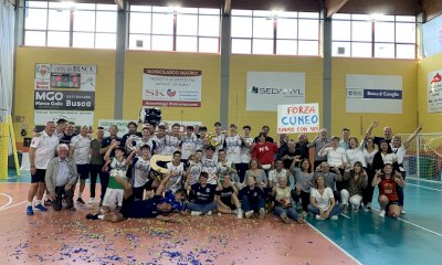 Volley: i Fiöi di Busca festeggiano una doppia serie C