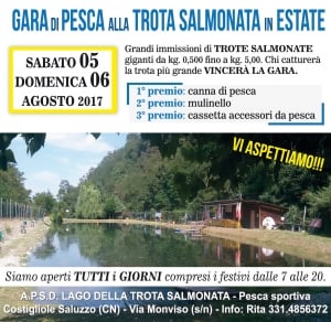 Gara di pesca alla trota salmonata in estate!