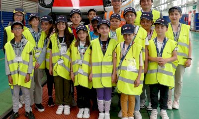 I bambini della scuola “Francesco Vaglio” di San Michele Mondovì in visita alla Alstom di Savigliano