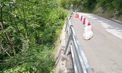 Lavori di messa in sicurezza di un tratto di strada provinciale a Gottasecca