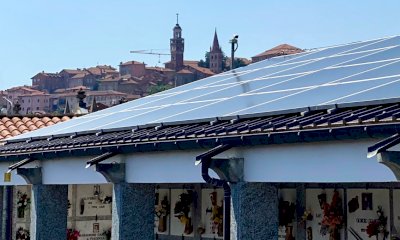 Saluzzo, dai pannelli solari sui tetti del cimitero quasi un quarto del fabbisogno energetico del Comune