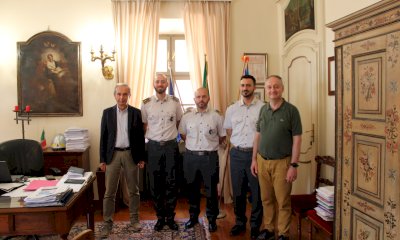 I vertici della Guardia di Finanza di Bra ricevuti in Municipio