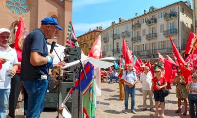 Sindacati in piazza ad Alba contro il caporalato: “Serve un protocollo Saluzzo per il Piemonte”