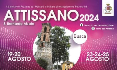 Busca: in frazione Attissano dal 19 al 25 agosto va in scena la festa di San Bernardo Abate