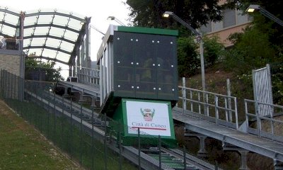 Cuneo, l’ascensore inclinato chiuso nel pomeriggio di venerdì 30 agosto