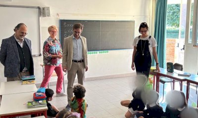 Alba: il sindaco Alberto Gatto ha salutato alunni e insegnanti alla riapertura delle scuole