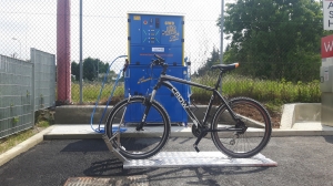 Stazione lavabici nella nuova area camper del Parco fluviale