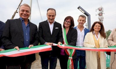 Narzole, inaugurata la nuova ciclovia accanto al canale della centrale Enel Green Power
