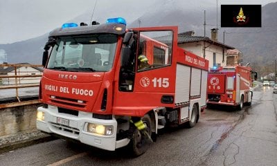 Casa in fiamme a Valdieri, i Vigili del Fuoco sul posto da stamattina